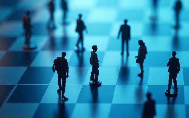 A strategic roadmap with chess pieces, illustrating long-term workforce planning.